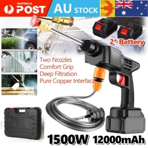 48V Cordless Electric High Pressure Washer Water Spray Gun Car Cleaner 2*Battery - Picture 1 of 12