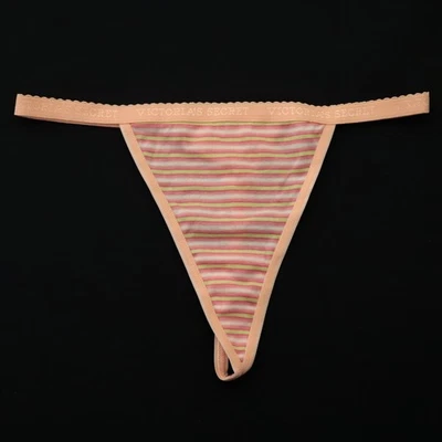 NUEVO Victoria's Secret De Colección 100% Algodón Firma Tanga Tanga Panty GRANDE Foto 1 de 4