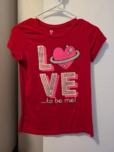 Girls Size XL 14/16 Love To Be Me Red Shirt - Picture 1 of 2
