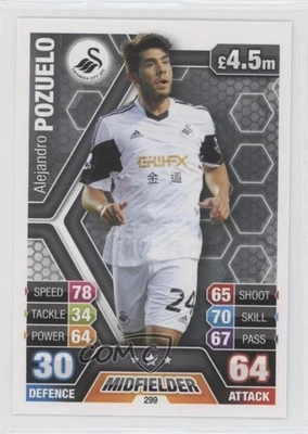 2013-14 Topps Match Attax English Premier League Alejandro Pozuelo #299 - Imagem 1 de 2
