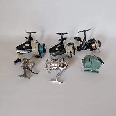 Lote de carretes de pesca vintage - 6 surtidos Zebco / Abu Garcia / South Bend Foto 1 de 4