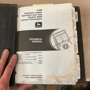 John Deere JD 410E TÉCNICO O&TEST SERVICIO MANUAL TRACTOR RETROEXCAVADORA CARGADOR TM1610 - Imagen 1 de 10
