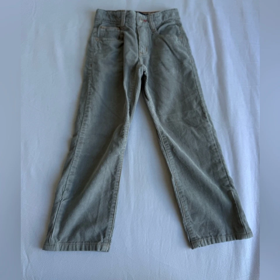 Pantalones Mini Boden Boy Cordón Gris 5Y Pana 100% Algodón Cintura Ajustable Foto 1 de 4