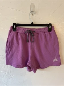 Disney Castle Damen-Lounge-Shorts Kordelzug lila Baumwolle Größe SMALL - Bild 1 von 5