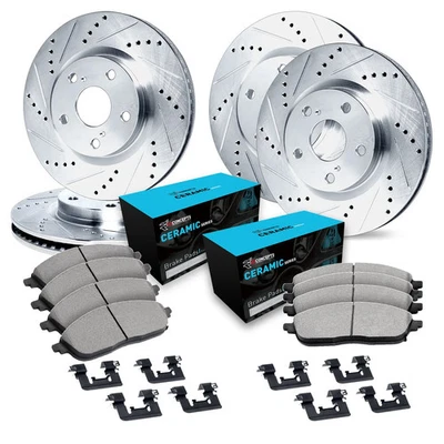 For Lexus LS400 91-92 Brake Kit eLINE Series Drilled & Slotted Front & Rear - Изображение 1 из 4