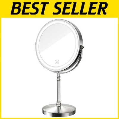Lighted Makeup Mirror, 3000 mAh Rechargeable Doubl - Image 1 of 4