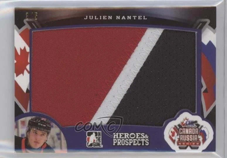 2015-16 Leaf ITG Heroes & Prospects Purple /5 Julien Nantel #CRP-08 Patch - Image 1 of 2