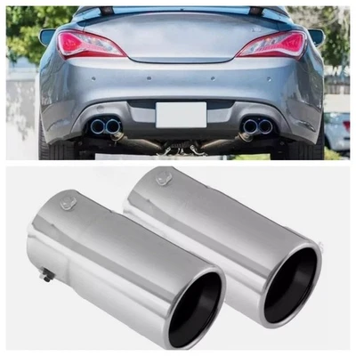 2xExhaust Tip Rear Tail Throat Muffler Stainless Steel For Hyundai Azera Foto 1 de 4