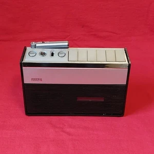 Microfono registratore lettore cassette Ampex Micro 14 con custodia testato funziona - Foto 1 di 13