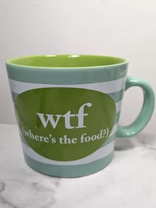 Taza de comida WTF Wheres The Food taza de sopa grande excelente estado  - Imagen 1 de 9