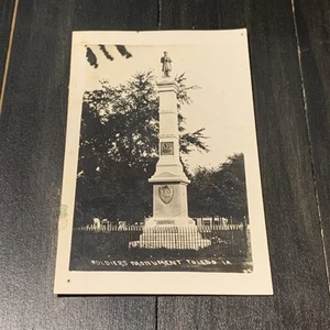 Old Postcard Soldiers Monument Toledo Iowa - Picture 1 of 2