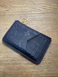 Louis Vuitton ladies black leather card holder/ coin purse - Picture 1 of 15