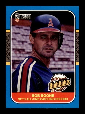 1987 Donruss Highlights #41 Bob Boone California Angels - Image 1 of 2