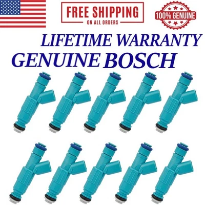 OEM 10x Bosch Fuel Injector Fits 2004-08 Ford E-350 E-450 Super Duty 6.8L V10 - Image 1 of 4