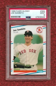 1988 FLEER GLOSSY #364 JOE SAMBITO PSA 9 MINT POP 1 NONE HIGHER RED SOX - Picture 1 of 1