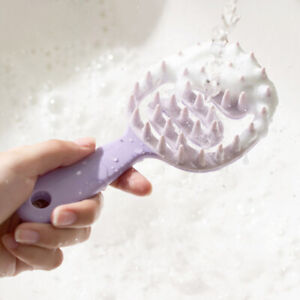 Long Handle Shampoo Brush Silicone Scalp Massage Comb Head Massage Bath Brush GS
