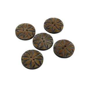 Lot of 25 Handmade Wild Flower Stylish All Natural Horn Buttons - Picture 1 of 5