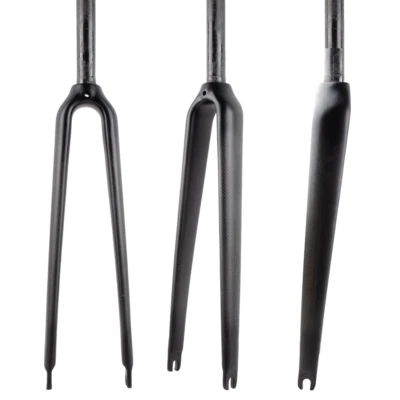 1 Inch Carbon Fiber Fork Straight Tube Road Bike Rigid Fork 700C 25.4mm QR Fork - Image 1 of 4