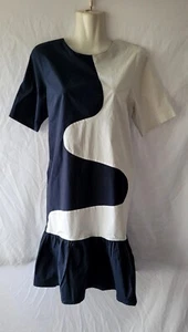 Gorman Size 8 Blue Pattern Long Short Sleeve Dress - Picture 1 of 19