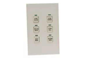 LiteTouch / Savant Metropolitan 6 Button White Keypad - Picture 1 of 2