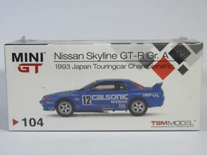 MiNi Gt Nissan Skyline GT-R Calsonic 12, 1993 Japan Touring Car #104, 1:64 scale - Picture 1 of 6