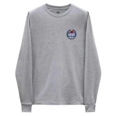 Brand New Boys Vans x Sesame Street Long Sleeve T-shirt Athletic Heather M10-12 - Image 1 of 2