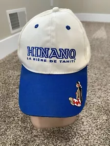 VTG Hinano Tahiti White & Blue Trucker Cap Hat 100 Cotton Embroidered. Travels - Picture 1 of 6
