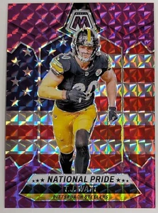 2024 Panini Mosaic .. T.J. Watt #266 .. National Pride .. Purple .. #22/49 - Picture 1 of 3