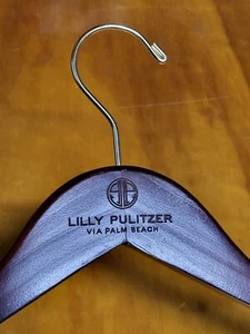 LOT OF 6 Lilly Pulitzer Wood Metal Hangers Via Palm Beach Henry Hanger Co NY - Picture 1 of 5