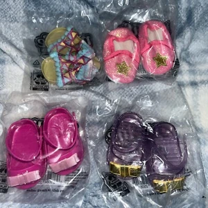 New 18” Doll Accessories Shoes Lot - Glitter Casual Dress Shoes Peep Toe Sandals - Picture 1 of 2