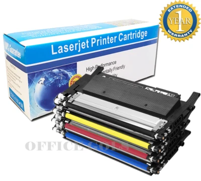 4-Pack Toner Set for Samsung C410W C460FW C460W CLP-365W 360 CLX-3305FW CLT-406S - Image 1 of 2