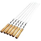 6 St&#252;Ck 55Cm BBQ Spie&#223;E Langer  Shish Kebab Barbecue Grill Stock  1401
