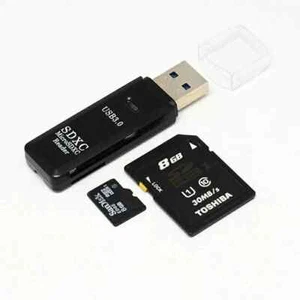 SD Card Reader USB 3.0 Micro SD SDHC SDXC MMC Mobile T-FLASH PC Laptop - Picture 1 of 8