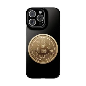 For iPhone 16 pro Max, 15, 14, 13-11, Slim Phone Case, Bitcoin Logo Gold Cover - Zdjęcie 1 z 83