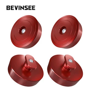 4X Almohadillas de gato elevador discos aluminio rojo para Chevrolet Corvette C5 C6 C7 C8 - Imagen 1 de 10