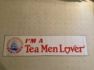 Vintage New England Tee Männer Fußball "I'm A Tea Man Lover" Autoaufkleber - Bild 1 von 5