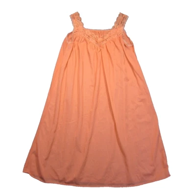 De Colección Camisón Para Mujer Pequeño Vestido Sin Mangas Coral Encaje Borde Babydoll Negligee Coqueta Foto 1 de 4