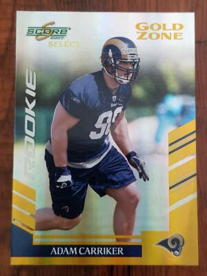 Adam Carriker 2007 Score Select #386 Gold Zone Rookie Card - #19/50 - Image 1 of 4