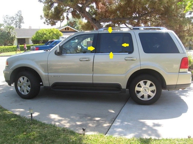 03-05 LINCOLN AVIATOR DRIVER LEFT PRIVACY TINT REAR DOOR GLASS WINDOW ONLY - Изображение 1 из 1