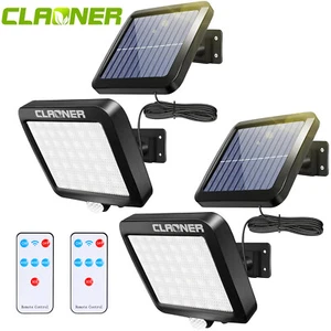 Solar Power PIR Motion Sensor Wall Light LED Outdoor Garden Security Flood Lamp - Picture 1 of 36