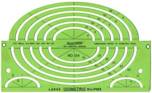 Berol Rapidsign R-124 Large Isometric Ellipse Template - Picture 1 of 1
