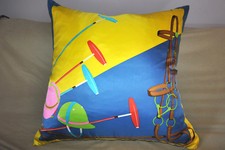 Rare Authentic Ralph Lauren Huge 34x34 Silk Linen Decorative Down Pillow