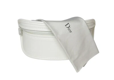 CHRISTIAN DIOR МАЛЕНЬКИЙ БЕЛЫЙ ЦВЕТ ИСКУССТВЕННОЙ КОЖИ МЯГКИЙ ЧЕХОЛ ДЛЯ ОЧКОВ - Изображение 1 из 3