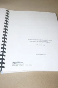 Kontron Logic Analyzer Series III Operating Operations Users Guide la-5000-03 - Picture 1 of 1