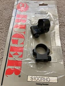 Ruger M77 , No 1 &3 Factory Blued Scope Rings 1 " ( Medium ) One off set / NEW