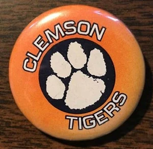 Clemson Tigers Classic Logo Reversknopf ~ Top Zustand - Bild 1 von 1