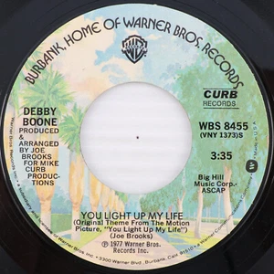 Debby Boone – You Light Up My Life / Hasta Mañana - 1977 45 rpm Record WBS 8455 - Picture 1 of 17
