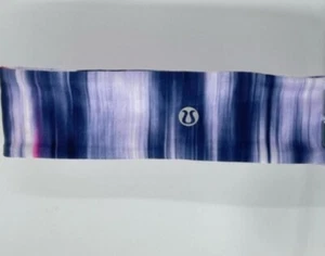 Lululemon Purple,Pink,Blue & White Striped Ombre Fading Workout Headband-OS - Picture 1 of 6