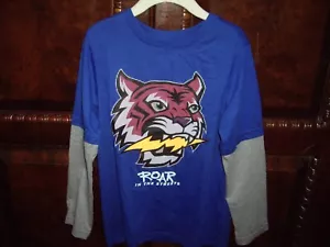 T7 NWOT Boys Size 7 Garanimals 365 Kids Blue Shirt Tiger "Roar in the Streets" - Picture 1 of 4