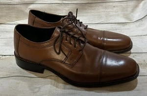 J. Murphy by Johnston & Murphy Oxfords Tan Leather Lace Up Cap Toe Shoes Sz 11.5 - Picture 1 of 8